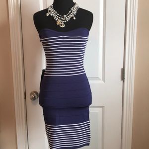 Bebe strapless bandage dress